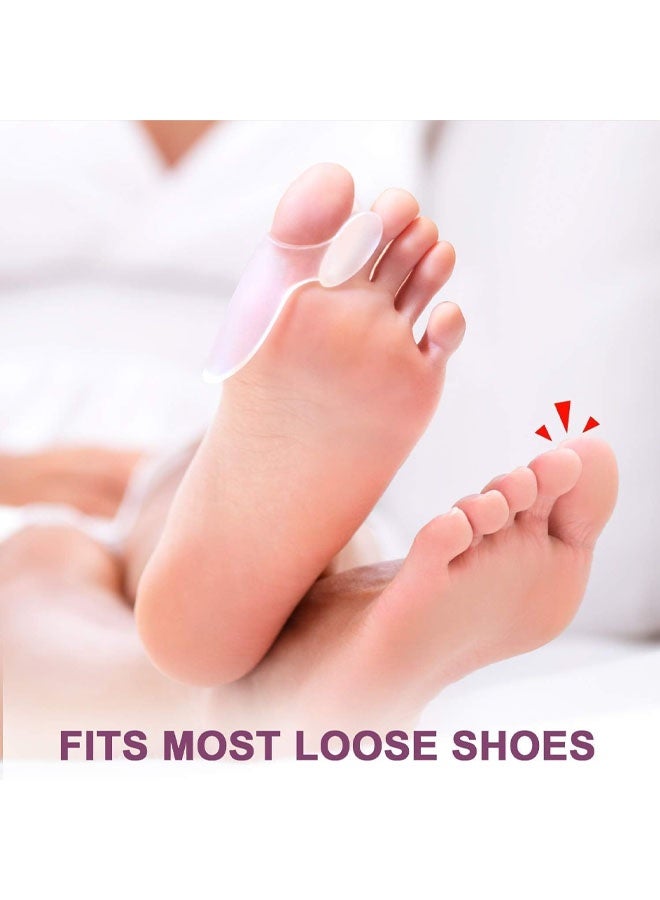 4 قطع من وسادات حماية إبهام القدم، تتضمن وسادات تصحيح إبهام القدم مع فاصل، ودرع جل لتخفيف آلام القدم، والمسامير، ومسامير القدم - شفاف - Image 4